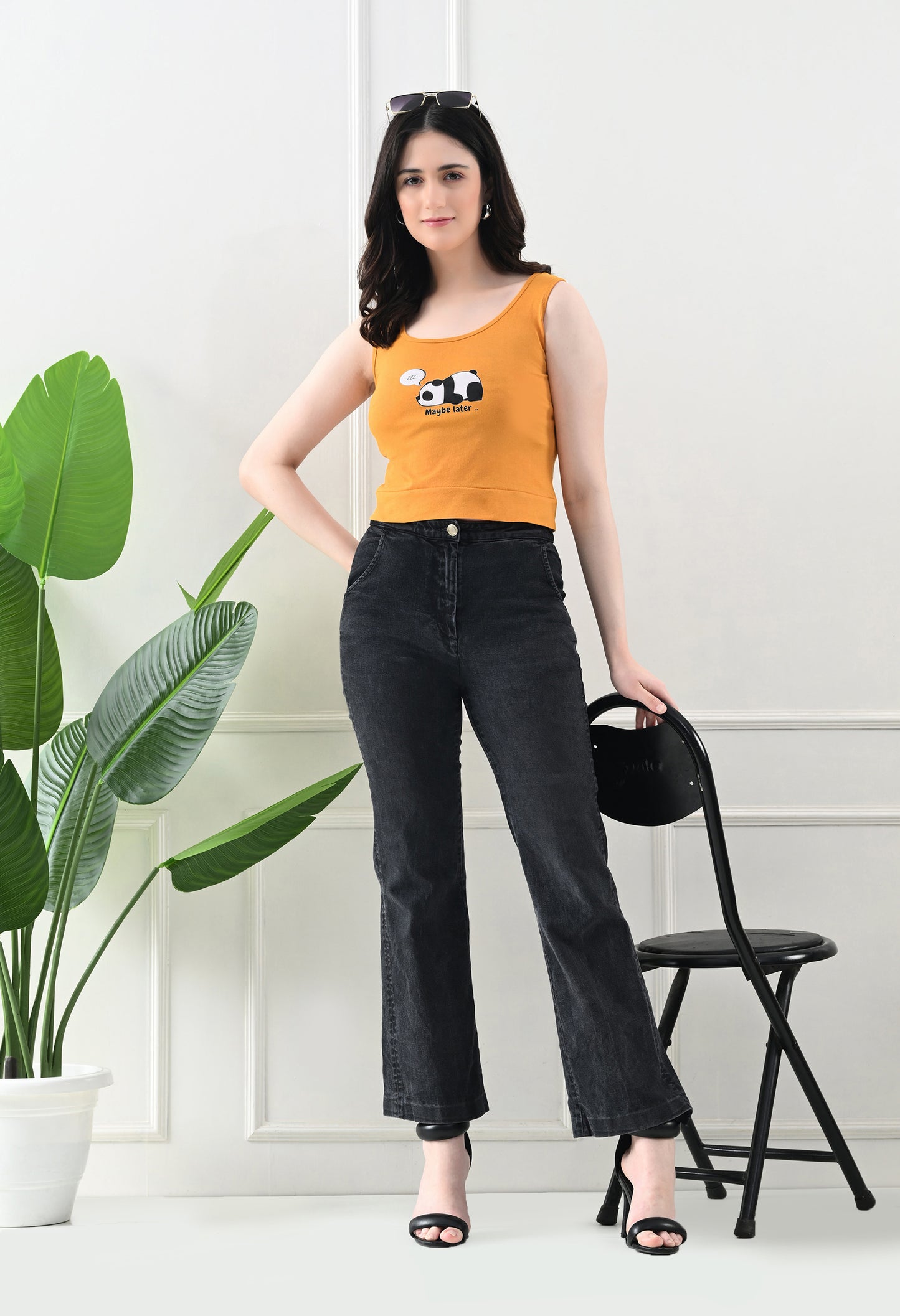 Maybe Later Panda Crop Top 🐼