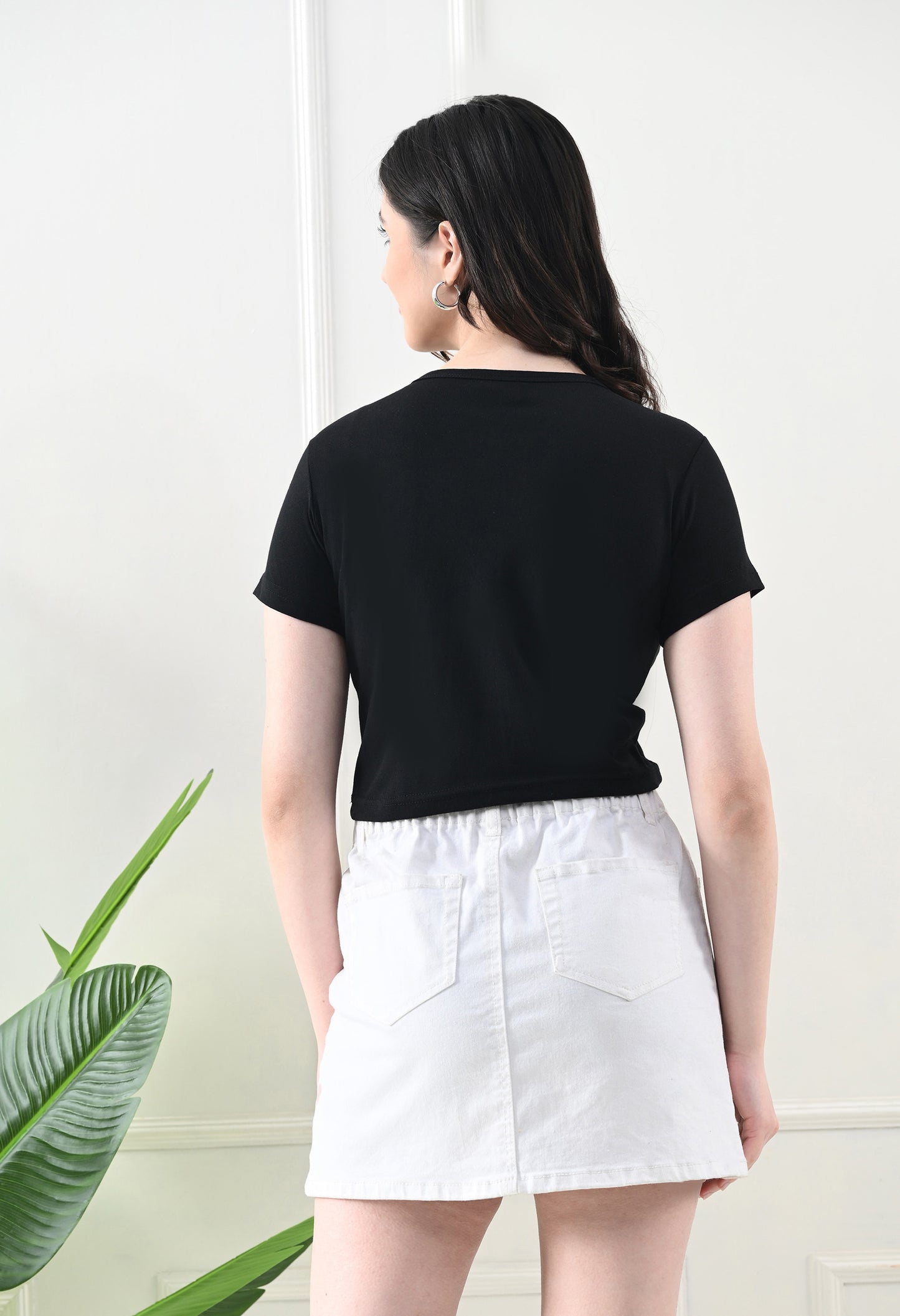 LaceyLuxe "Basic Chic" Black Crop Top