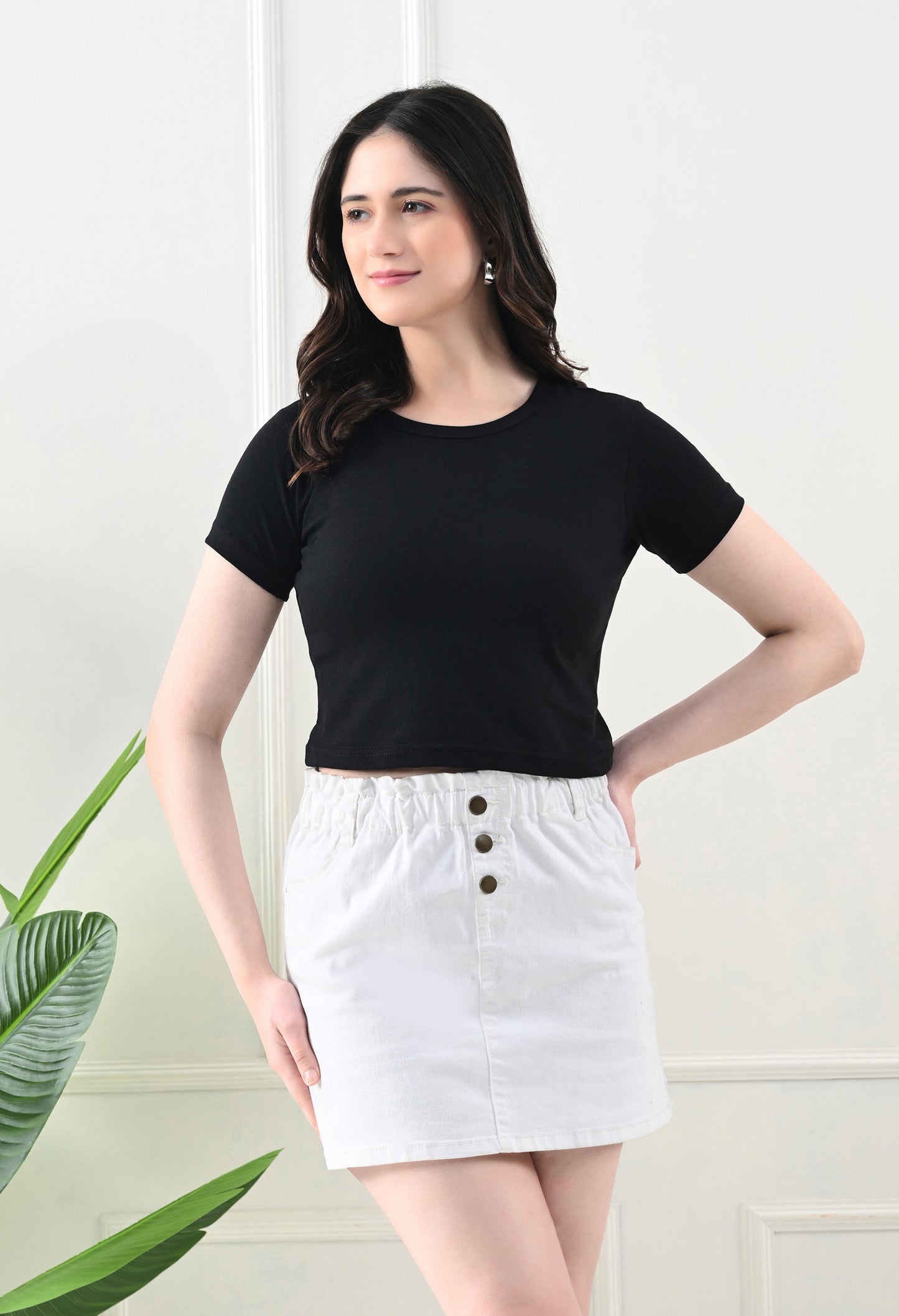 LaceyLuxe "Basic Chic" Black Crop Top