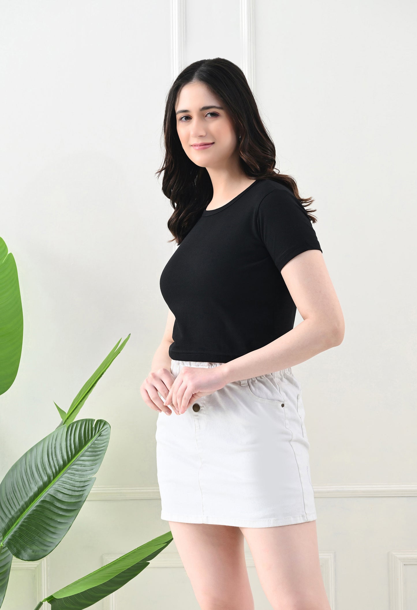 LaceyLuxe "Basic Chic" Black Crop Top