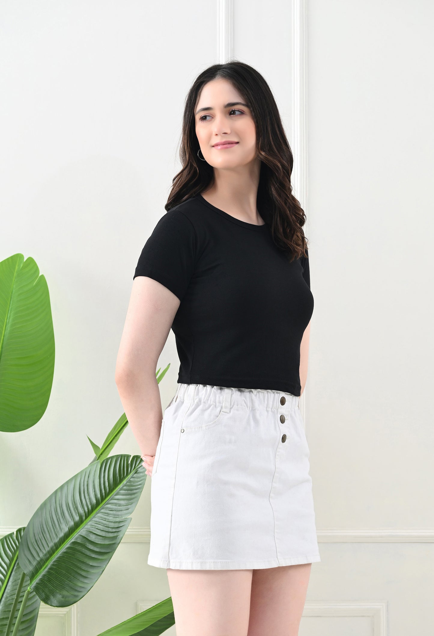 LaceyLuxe "Basic Chic" Black Crop Top