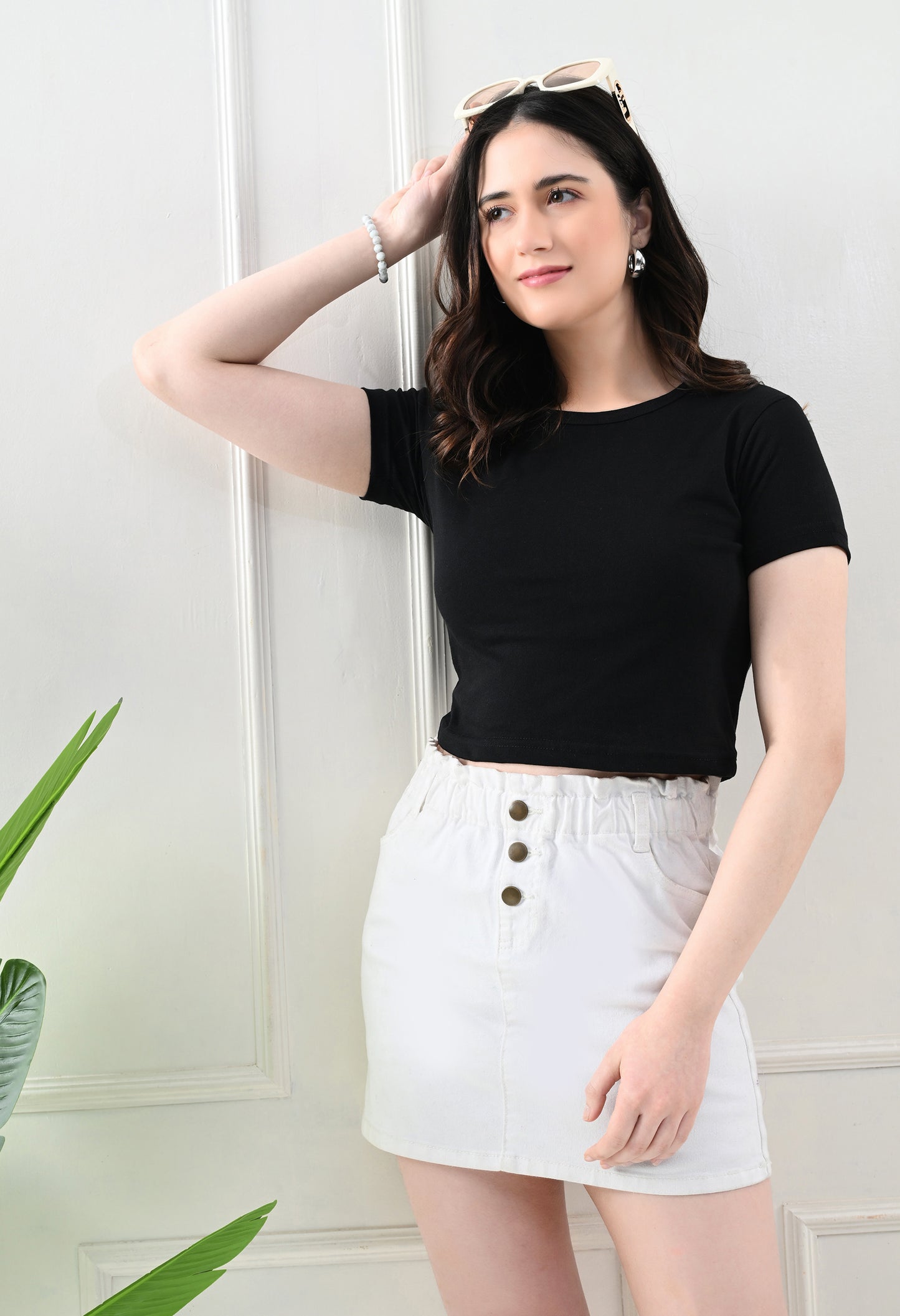 LaceyLuxe "Basic Chic" Black Crop Top