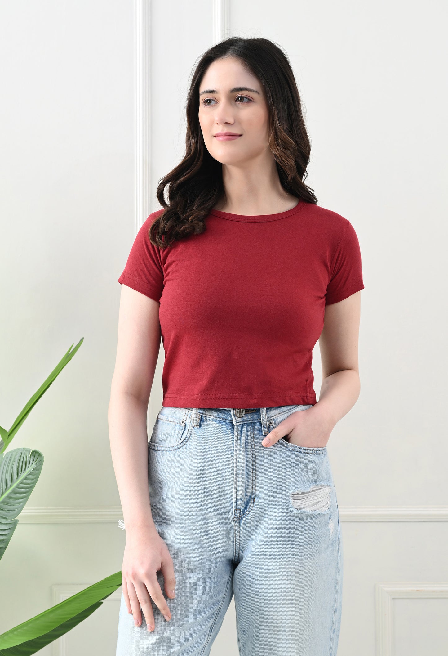 Ruby Rush Basic Top – Crimson Red