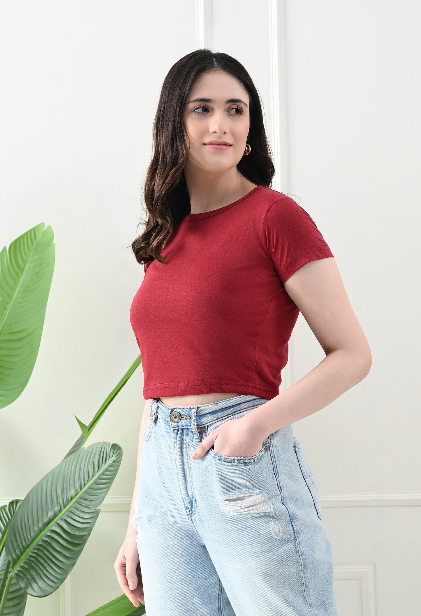 Ruby Rush Basic Top – Crimson Red