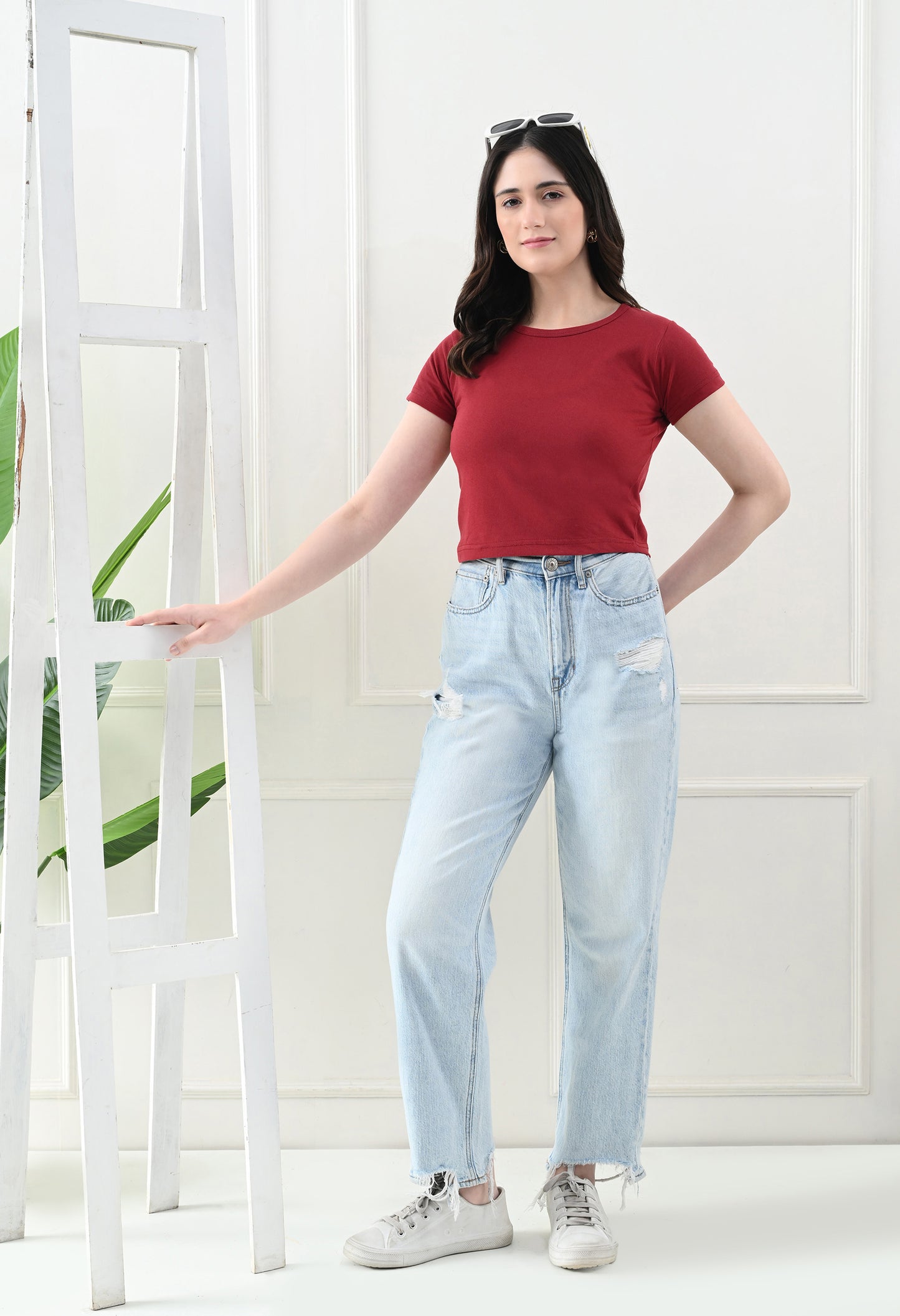 Ruby Rush Basic Top – Crimson Red