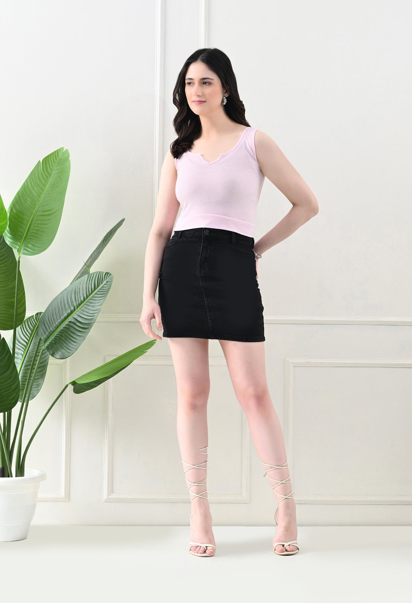 Soft Pink Notch Neck Tank – Sweet & Sleek