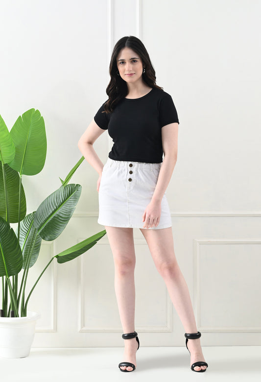 LaceyLuxe "Basic Chic" Black Crop Top