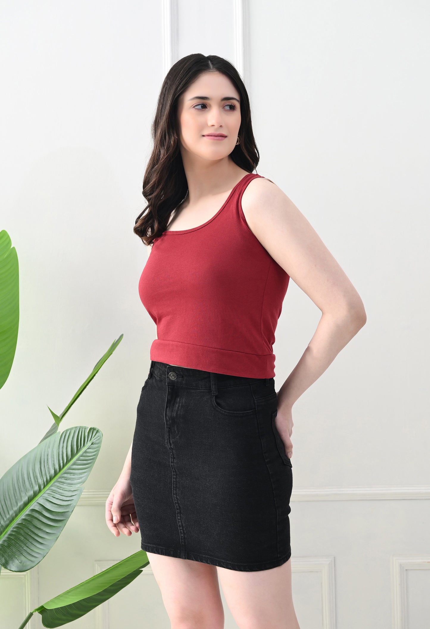 Berry Bliss Scoop Neck Tank Top – Maroon