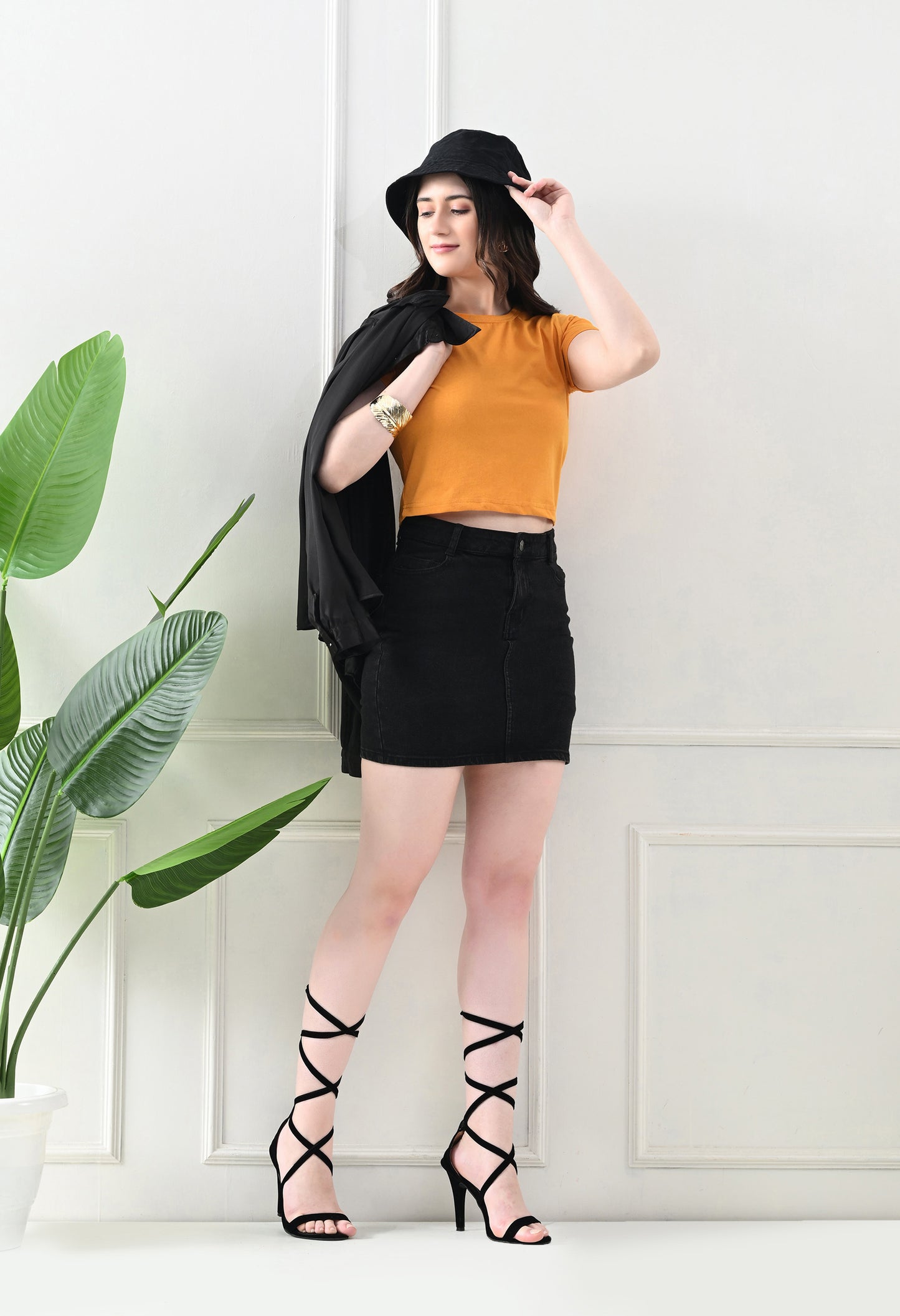 Amber Glow Basic Top – Mustard Yellow