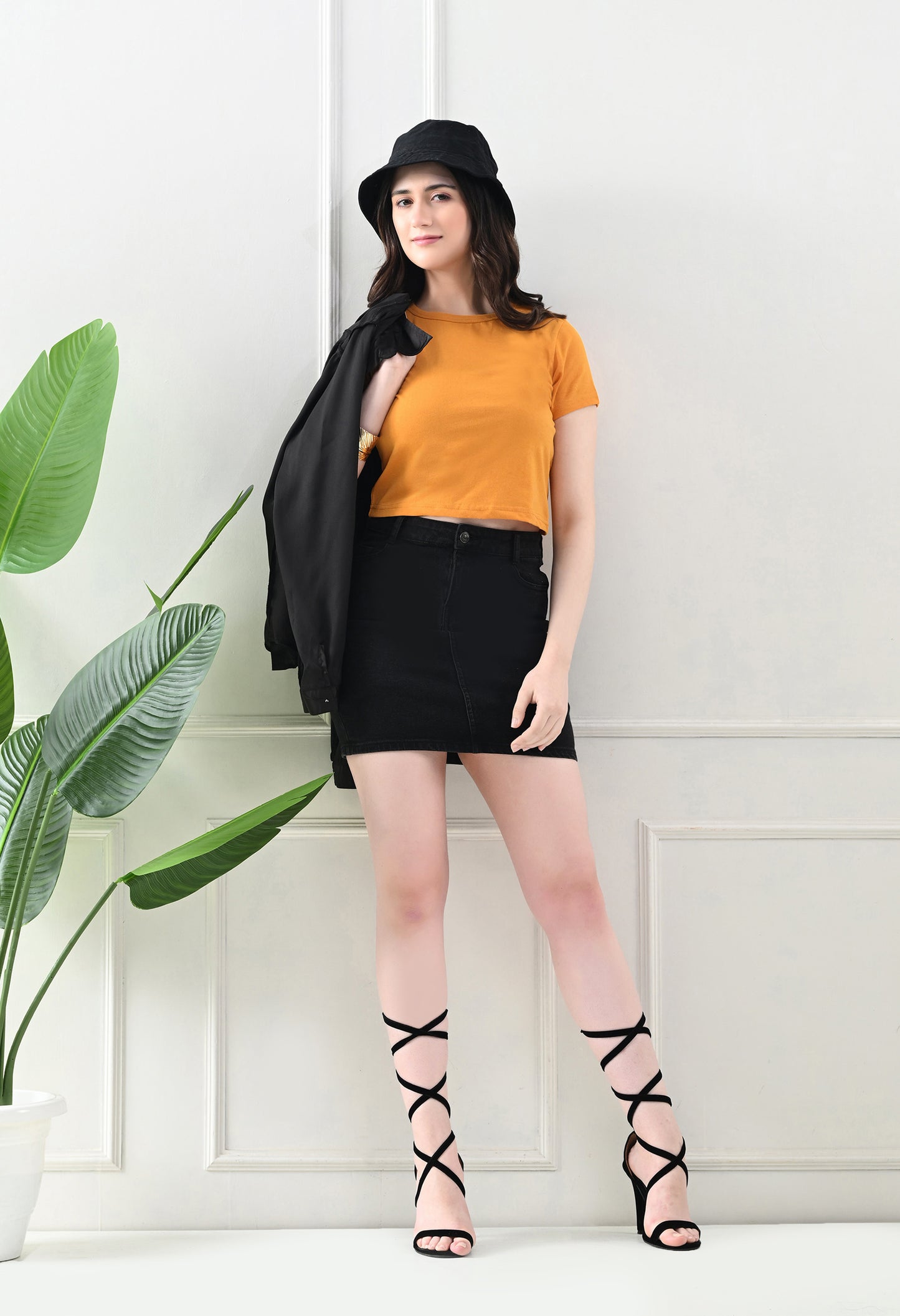 Amber Glow Basic Top – Mustard Yellow