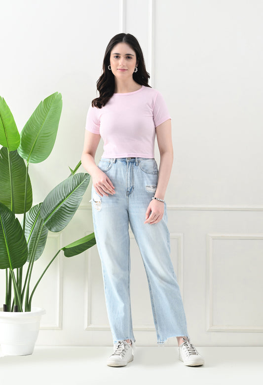 Cotton Candy Classic Tee – Baby Pink