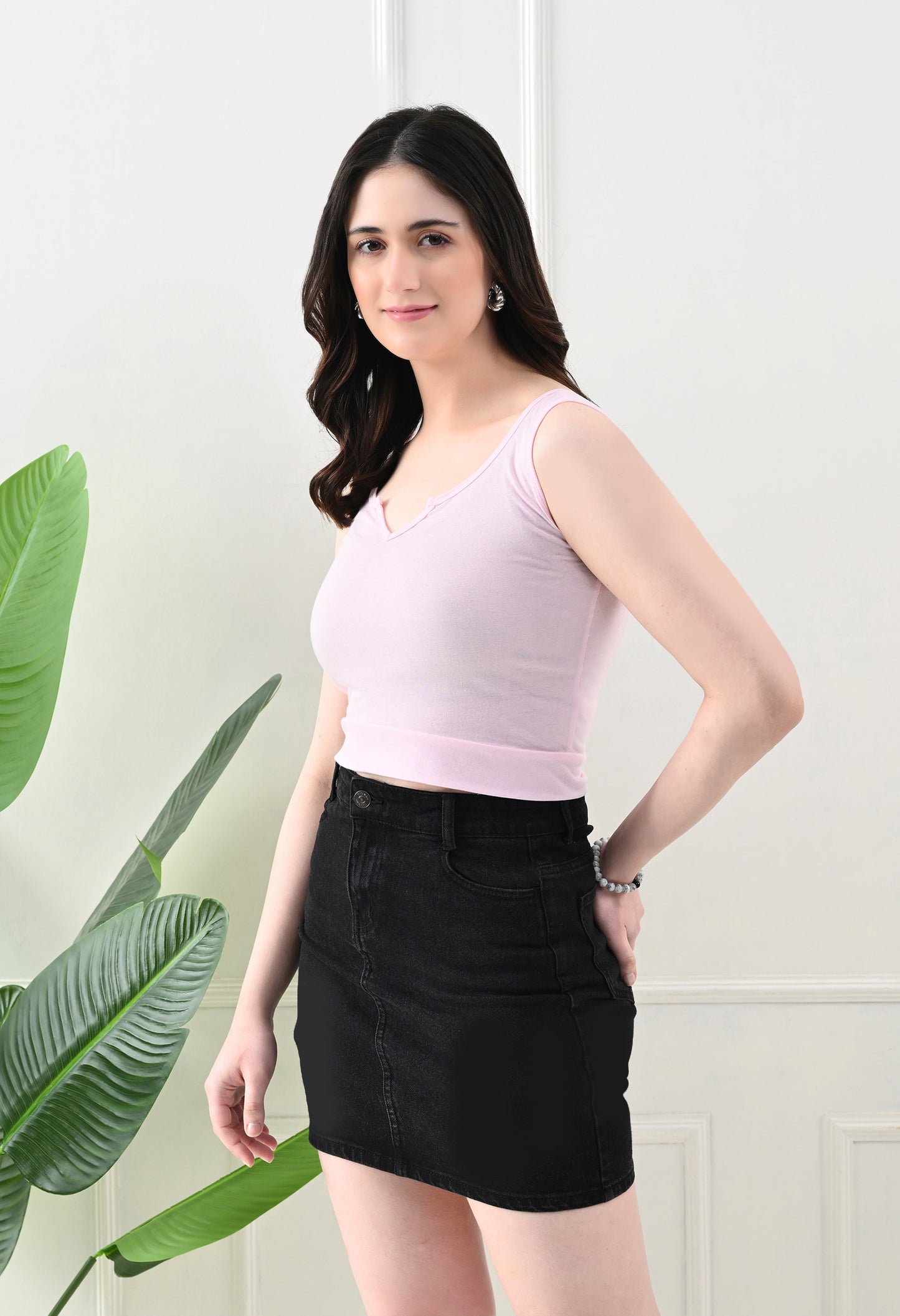 Soft Pink Notch Neck Tank – Sweet & Sleek
