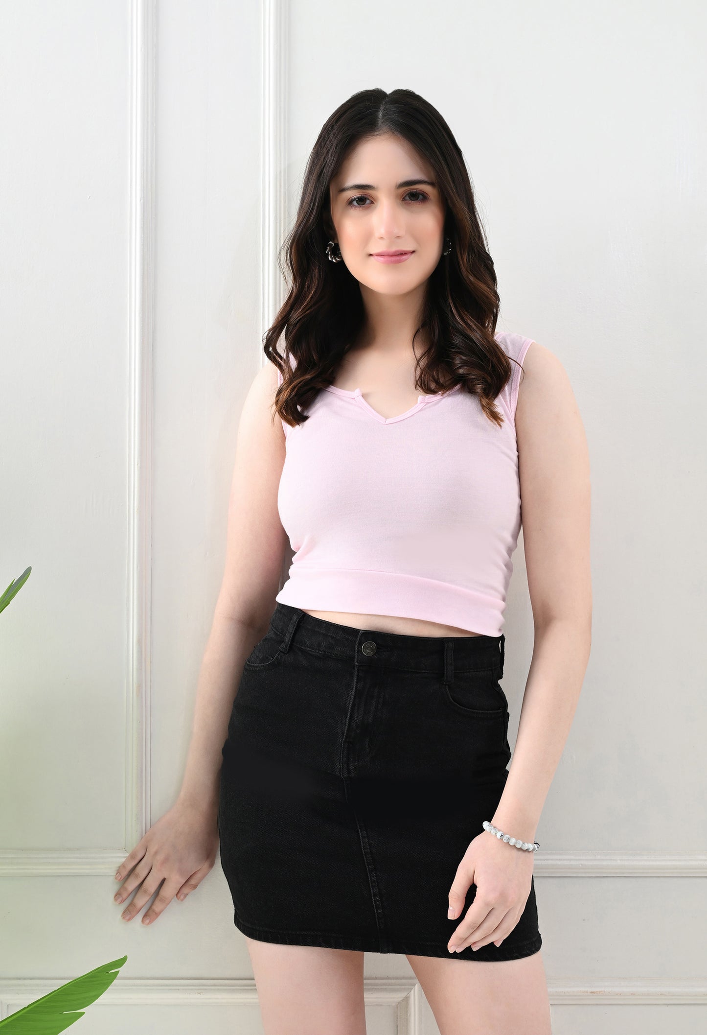 Soft Pink Notch Neck Tank – Sweet & Sleek